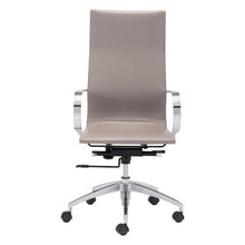 Load image into Gallery viewer, Taupe High-Back Leatherette Rolling Office Chair