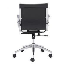 Load image into Gallery viewer, Black Low-Back Leatherette Rolling Office Chair