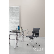 Load image into Gallery viewer, Black Low-Back Leatherette Rolling Office Chair