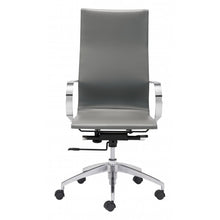 Load image into Gallery viewer, Modest High-Back Office Chair in Gray Leatherette
