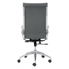 Load image into Gallery viewer, Modest High-Back Office Chair in Gray Leatherette
