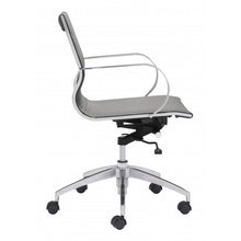 Load image into Gallery viewer, Modest Low-Back Office Chair in Gray Leatherette