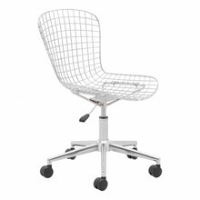 Load image into Gallery viewer, Stylish Office Chair w/ White Cushion and Chromed Steel