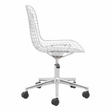 Load image into Gallery viewer, Stylish Office Chair w/ White Cushion and Chromed Steel