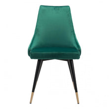 Load image into Gallery viewer, Chic Guest or Conference Chair in Green Velvet (Set of 2)