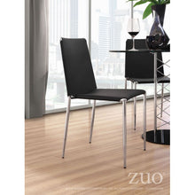 Load image into Gallery viewer, Tailored Guest or Conference Chair in Black Leatherette (Set of 4)