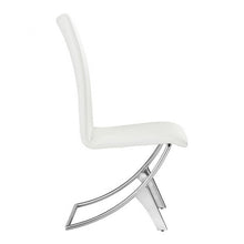 Load image into Gallery viewer, Unique Modern White Leatherette & Chrome Guest/Conference Chair (Set of 2)