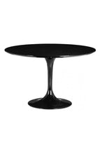 Load image into Gallery viewer, Black Lacquer Circular Meeting Table with Tulip-Shaped Base