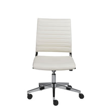 Load image into Gallery viewer, Low Back Leatherette White Office Chair