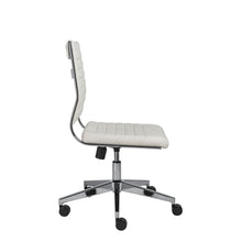 Load image into Gallery viewer, Low Back Leatherette White Office Chair