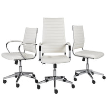 Load image into Gallery viewer, Low Back Leatherette White Office Chair