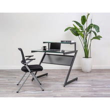 Load image into Gallery viewer, Set of 2 Folding Black Office Chairs
