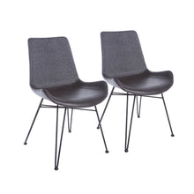 Load image into Gallery viewer, Classic Guest or Conference Chair in Black and Dark Gray (Set of 2)