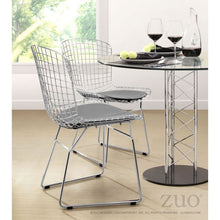 Load image into Gallery viewer, Mid-Century Wire Frame Guest/Conference Chair w/ Red Seat Cushion (Set of 2)