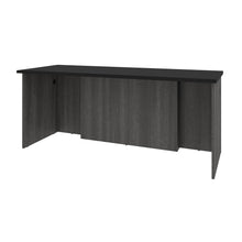 Load image into Gallery viewer, Bark Grey & Black 71" Modern Executive Desk