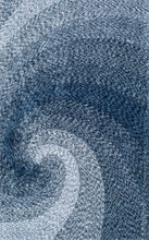 Load image into Gallery viewer, Polyester Office Rug in Swirl of Blue Shades (Multiple Sizes Available)