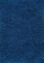 Load image into Gallery viewer, Comforting Office Rug in Blue Plush Shag
