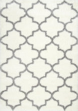 Load image into Gallery viewer, Rectangular Shag Rug w/ Classic Design in Ivory (Multiple Sizes Available)