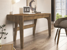 Load image into Gallery viewer, 54" Asymmetrical Desk in Walnut with 3 Drawers