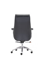 Load image into Gallery viewer, Black Leather & Chrome Modern Office Chair with Ultimate Comfort