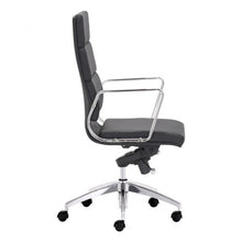 Load image into Gallery viewer, Classic High-Back Office Chair in Black Leatherette and Chrome
