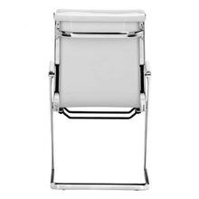 Load image into Gallery viewer, Ergonomic Guest or Conference Chair in White Neoprene and Steel (Set of 2)