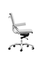 Load image into Gallery viewer, White Leather & Chrome Modern Office or Conference Chair