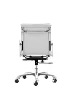 Load image into Gallery viewer, White Leather & Chrome Modern Office or Conference Chair