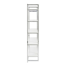 Load image into Gallery viewer, Sturdy 5-Shelf Office Bookcase w/ Exposed Steel & White Shelves