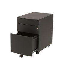 Load image into Gallery viewer, Modern Locking Black File Cabinet on Premium Casters