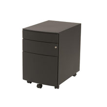 Load image into Gallery viewer, Modern Locking Black File Cabinet on Premium Casters
