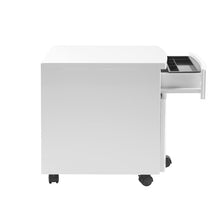 Load image into Gallery viewer, White Steel Office Filing Cabinet on Wheels