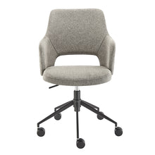 Load image into Gallery viewer, Elegant Light Gray & Black Office Chair