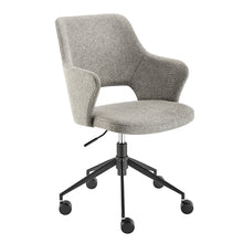 Load image into Gallery viewer, Elegant Light Gray & Black Office Chair