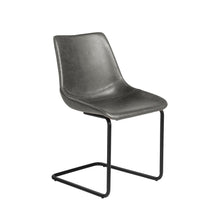 Load image into Gallery viewer, Grey Leatherette Conference or Guest Chairs with Black Base (Set of 2)