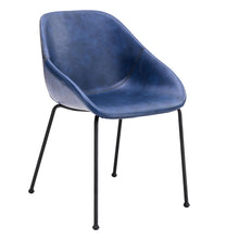 Load image into Gallery viewer, Retro Guest Chair in Blue Leatherette (Set of 2)