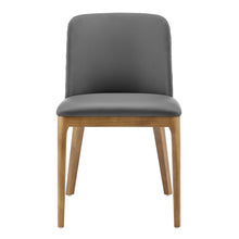 Load image into Gallery viewer, Gray Leatherette & Walnut Quilted Guest Chairs - Set of 2