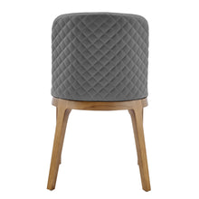 Load image into Gallery viewer, Gray Leatherette & Walnut Quilted Guest Chairs - Set of 2