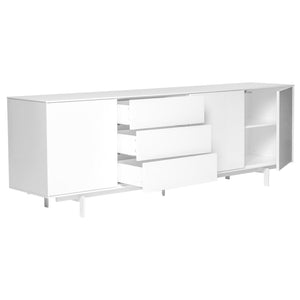 Gorgeous White Lacquer Office Credenza