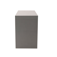 Load image into Gallery viewer, Modern 47" Gray Lacquer Office Desk with Drawers