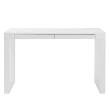 Load image into Gallery viewer, Modern 47" White Lacquer Office Desk with Drawers