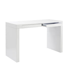 Load image into Gallery viewer, Modern 47" White Lacquer Office Desk with Drawers