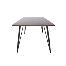 Load image into Gallery viewer, 71" Glossy Walnut and Matte Black Executive Desk or Meeting Table