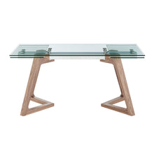 Load image into Gallery viewer, Walnut & Glass 63-95" Extending Conference Table