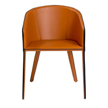 Load image into Gallery viewer, Leather Guest or Conference Chair in Black & Cognac