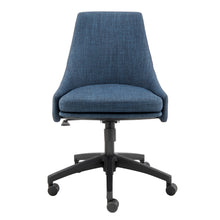 Load image into Gallery viewer, Angled Cozy Blue Denim Office Chair