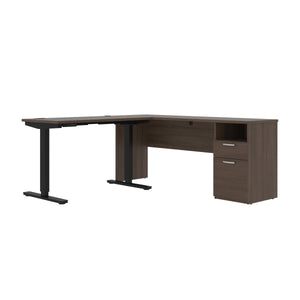 Antigua 71" Adjustable L-Shaped Desk with Attached File