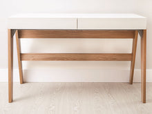 Load image into Gallery viewer, 49" Ladder Leg Desk in White and Oak