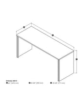 Load image into Gallery viewer, Modern Narrow Dark Chocolate 66" Office Desk