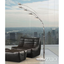 Load image into Gallery viewer, Futuristic 5-Armed Chrome Floor Lamp
